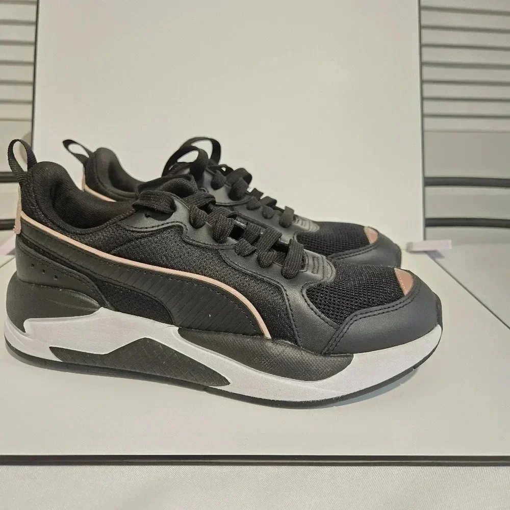 Puma Black and Rose Gold Sneakers – Stylish and Sporty